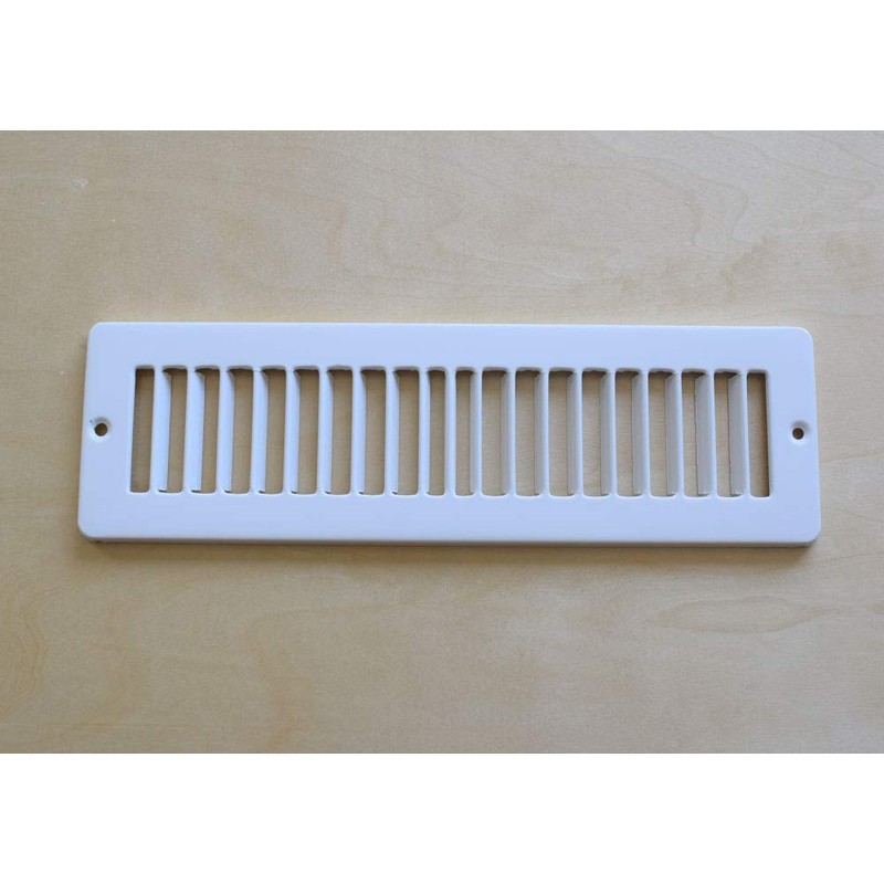 Toe Ductor Under Cabinet Heating and Cooling White Register Plate