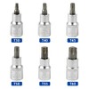 DAKCOS Torx Bit Socket Set, 1/2" Drive, 6 Pieces Star