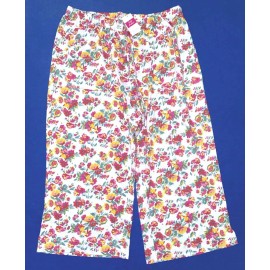 FRESH PRODUCE Small White $45 Garden Blooms Beach Jersey Lounge Pants NWT New S