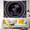 SCECALA Purple Mushroom Tapestry Boho Mandala Pattern with Purple Mushroom