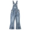 KIDSCOOL SPACE Girls Denim Overalls, 3-D Exposed External Pockets Jean