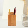 SEWACC 2pcs Pen Container Bamboo Brush Pot Stationery Organizer Pencil