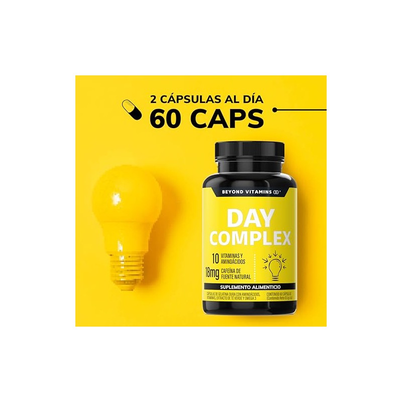 Nootropico Day Complex Vitaminas Minerales Aminoácidos Contiene Omega Triptófano Colina