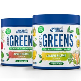 Applied Nutrition Critical Greens Bundle - Super Greens Powder, Boost Your Immune System with Superfood Nutrients, Vegan (150g - 30 Servings) (Lemon & Lime + Apple Burst)