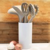 Beille 1pc Beech Wood and Silicone Cooking Spoon Kitchen Utensils