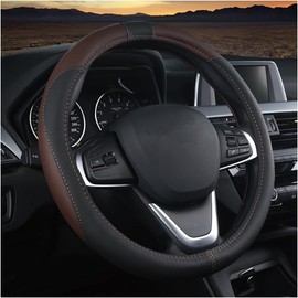 BESULEN - Funda para volante de coche, protector de volante de piel suave, fundas universales antideslizantes para volante, agarre cómodo, absorbente del sudor, accesorios interiores para automóviles