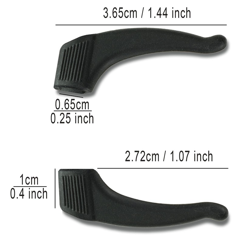 GMS Optical Silicone Anti-Slip Temple Tips, Comfortable Ear Hooks for