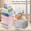 2PCS Ultra Space Saving Self Compression Organizer,Dustproof And Moisture-Proof Compression