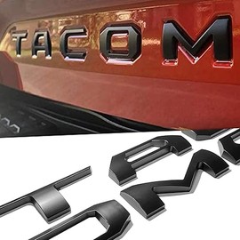 Tailgate Insert Letters Compatible with Tacoma 2016 2017 2018 2019 2020 2021 2022 2023 3D Emblems with Strong Adhesive Matte Black