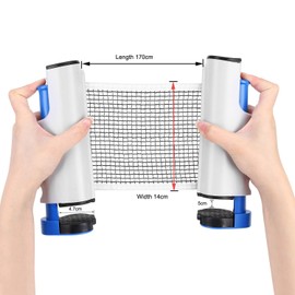 LONTG Portable Ping Pong Net Retractable Table Tennis Net For Any Tables Table Tennis Net Replacement for School Home Office Desk Dining Table Travel Indoor Outdoor Sports Game