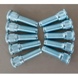 XYUJIE 10pcs Wheel Lug Stud 610-569 1/2-20 0.627 in. Knurl 1.9 in. Length Replacement for Jeep Wrangler JK, Wrangler, Liberty, Dodge Nitro
