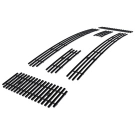 APS Premium Stainless Steel Black 8x6 Horizontal Billet Grille Grill Insert Compatible with Ford F250 F350 F450 F-550 SD 2008 2009 2010 Main Upper N19-J72356F