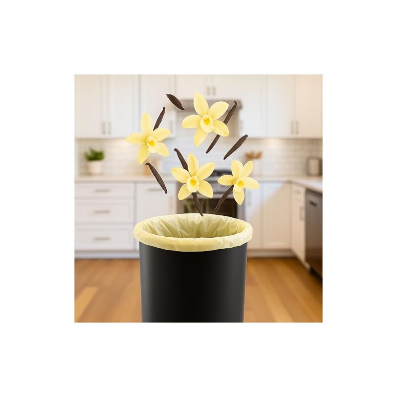 60 extra starke duftende Müllbeutel, 15 l, duftende Tretmüllbeutel, Vanillebeutel,