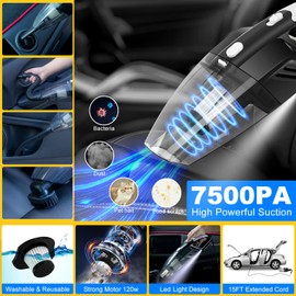 AUTODECO 41Pcs Car Cleaning Wash Kit Interior Detailing Cleaner Kit with High Power Handheld Vacuum, Collapsible Bucket, Windshield Tool, Gel, Snow Shovel, Tire Brush, Complete Car Care Tools, Blue