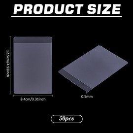 FINGERINSPIRE Pack of 50 Plastic Sleeves for Boutonniere Bags Transparent Rectangular Flower Case No Needle Required Bag Holder Bag for Boutonniere PVC Plastic Case for Wedding