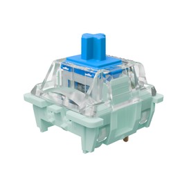 Gateron Jade Series 3.0 Blue Keyboard Switches Clicky 3-Pin 60gf Dual-Stage Spring Pre-lubed Switches for MX Mechanical Keyboard(Blue,72Pcs)