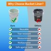Dxmnoly 5 Gallon Silicone Bucket Liner - Reusable Measuring Mixing