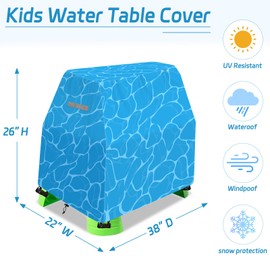 Kids Water Table Cover Fit Step 2 Rain Showers Splash Pond Water Table,Under the Sea Water Table Cover Waterproof Dust Proof Outdoor Water Table Toys Cover for Water Table for Toddlers 1-3