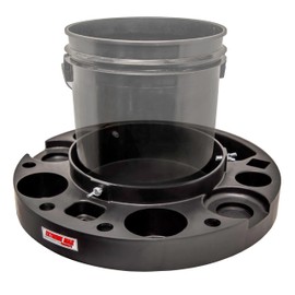 Extreme Max 5001.6818 Bucket Dolly with Spray Can, Tool & Cleaning Supply Trays – Fits 3.5 to 6 Gallon Pails – 200 lb. Capacity Rolling Detailing Caddy