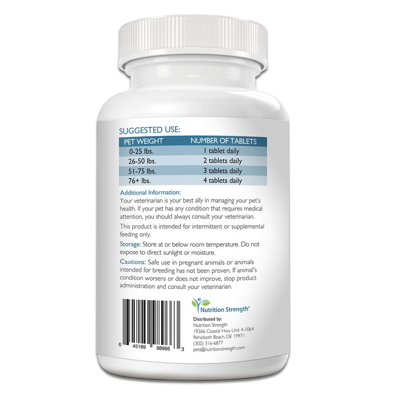 Nutrition Strength Vitamin B12 for Dogs Plus Folate & Calcium,