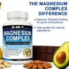 Magnesium Complex for Women and Men, Magnesium Supplement 8 Elemental