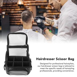 Hairdresser Bag, Large Capacity Hair Stylist Storage Bag with Strap, Ideal for Barber Shop and Salon, Ample Space for Scissors, Hair Clippers, and Styling Tools
