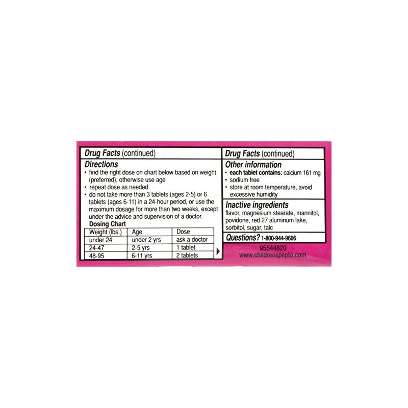 Children's Pepto Chewable Tablets - 24 CT