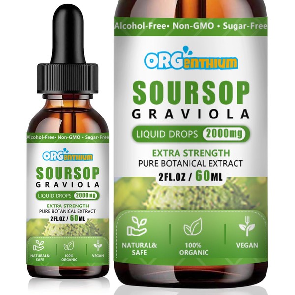 Soursop Graviola Liquid Drops 2000mg - Soursop Leaf Fruit Sea