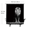 Ulticool Shower Curtain - Lion Head Nature Animals - 180