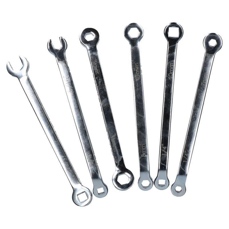 AB Tools-Neilsen 6pc Brake Line Hydraulic Pipe Spanner Wrench Set