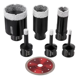 Vevor Kit De Sierra Perforadora Para Baldosas Broca De Diamante