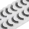 JIMIRE False Eyelashes Clear Band Small Faux Mink Lashes Natural