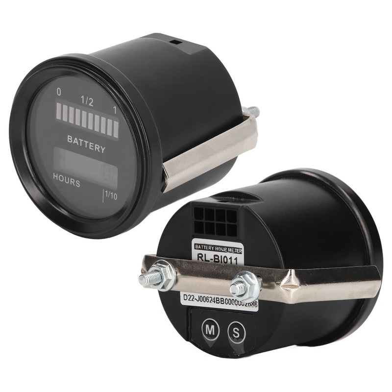 Digital Battery Indicator Hour Meter Multifunctional Gauge IP65 Waterproof for