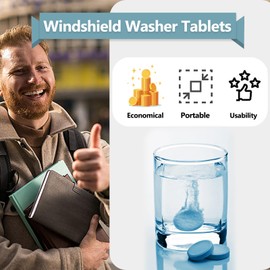 Apalie 400 Pieces Car windshield washer fluid Concentrated Clean Tablets, Windshield Wiper Fluid (Winter: Use With De-icer or Methanol)