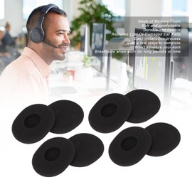 Headphone Ear Pads, Pack of 8 Noise Isolation Ergonomic Soft Ear Cushion Sponge Earpads Replacement Headset Earpads Sponge Cushions Applicable Fit for H800 Headset, Black