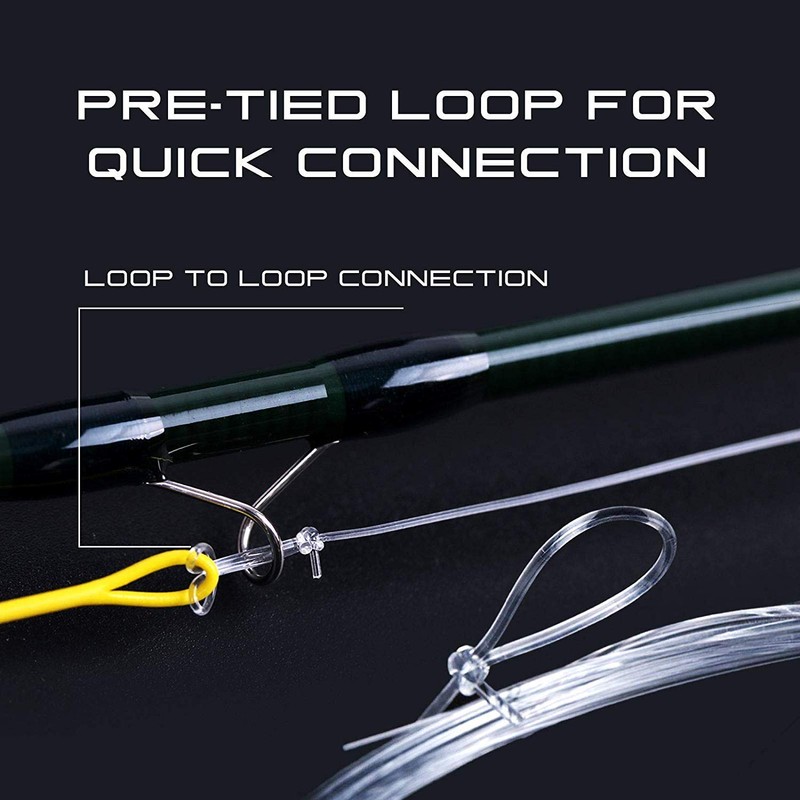 Maxcatch Fly Fishing Tapered Leader Line- Pre-Tied Loop-7.5ft (0X-7X) (7.5ft