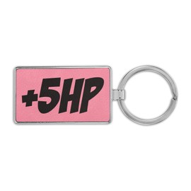 RDW +5 Hp Premium Leatherette Keychain plus 5 jdm horsepower horse power - Pink