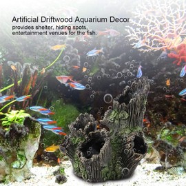 SOONHUA Aquarium Driftwood Decoration Resin Tree Trunk Aquarium Ornaments for Fish Protection Hiding Places Entertainment Sites