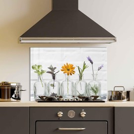 Tempered Glass Kitchen Backsplash, Stove Back Cover, Stove Splashback, Cutting Board, Kitchen Sink Splash Guard, Home Wall Decor (30x16'')