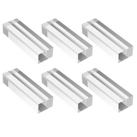 Worown Pack of 6 Acrylic Card Holders, Place Card Holder, Photo Holder, Menu Card Holder, Postcard Holder for Home, Coffee Bar, Shop, Wedding and Postcard Decoration (Transparent-10 x 3 x 2 cm)