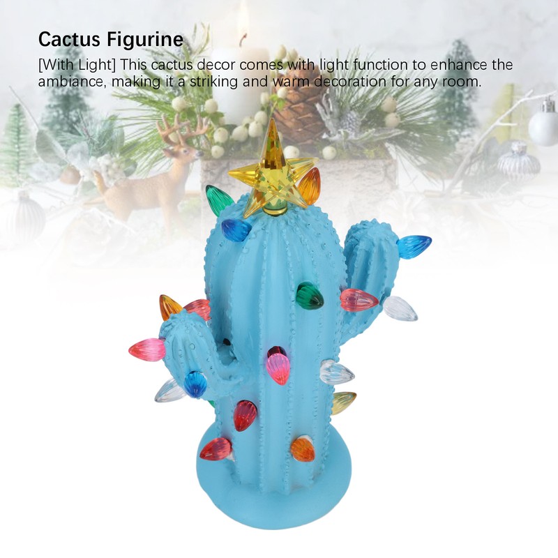 Cactus Figurine Resin Home Decor Plant Cactus Christmas Tree with