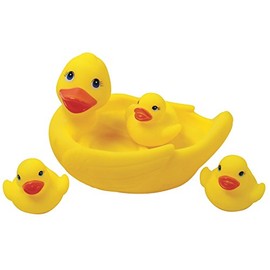 Playmaker Toys Rubber Duck Family Set of 4 Baby Bath Toys