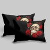 Leleyouzer 3D Skull Bed Linen Set, Skull Pattern Gothic Duvet