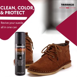 Tarrago Nubuck Suede Colour Renovator - Renews Color of Suede & Nubuck Footwear - Contains Synthetic Polymer and Vegetal Oil - Self-Applicator Bottle with Sponge, 75 ml / 2.54fl.oz