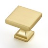 Cabinet Knobs Brushed Gold Square Knobs for Cabinets and Drawers