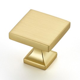 Cabinet Knobs Brushed Gold Square Knobs for Cabinets and Drawers Kitchen Hardware 20 Pack