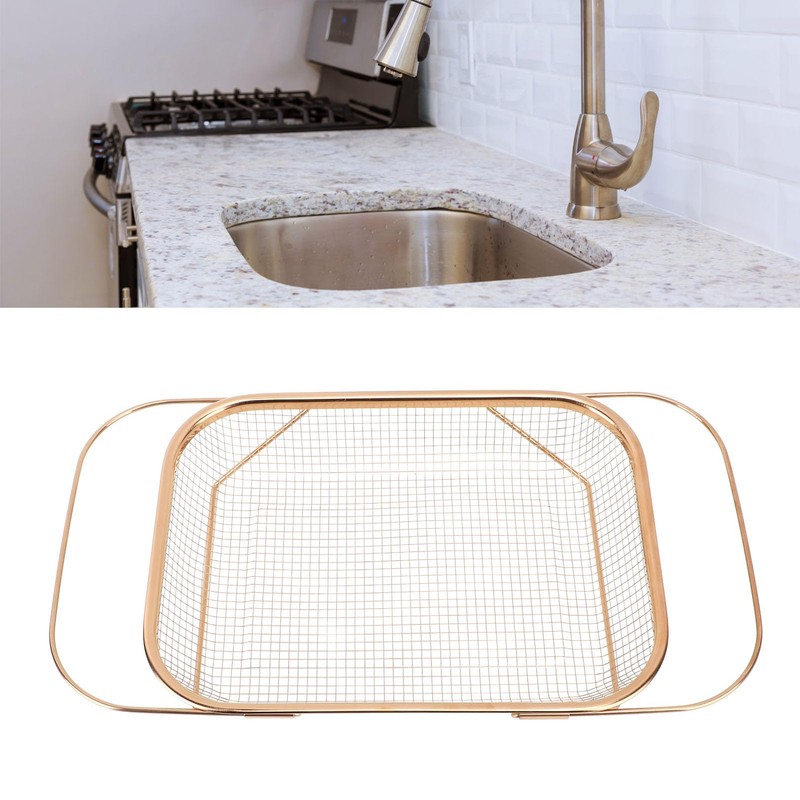Over The Sink Colander Strainer Basket Premium Quality Stainless Steel