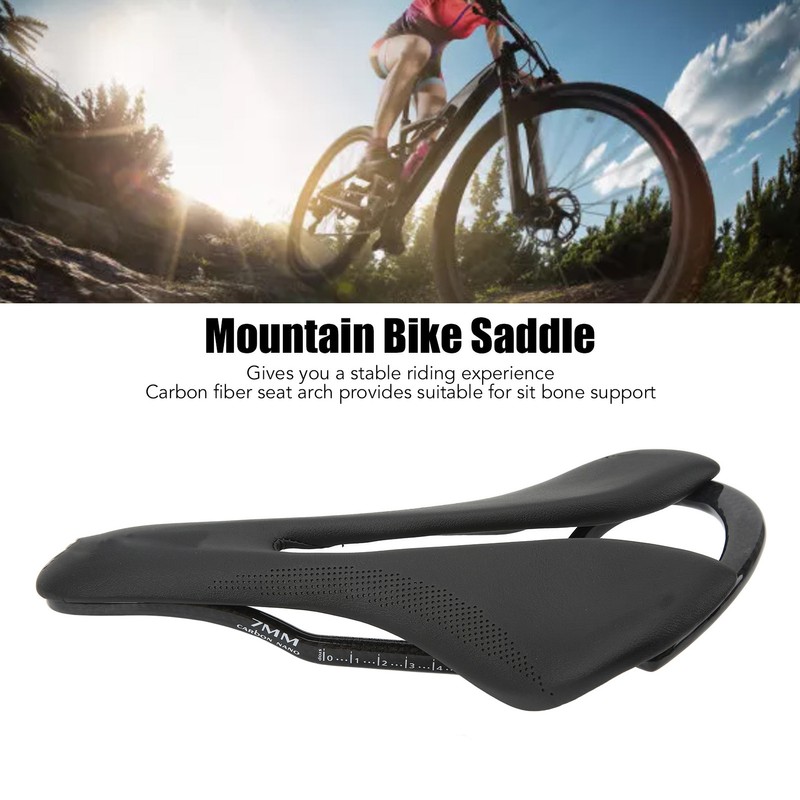 Road Bike Saddle Carbon Fiber Wear Resistant Breathable Hollow Bicycle