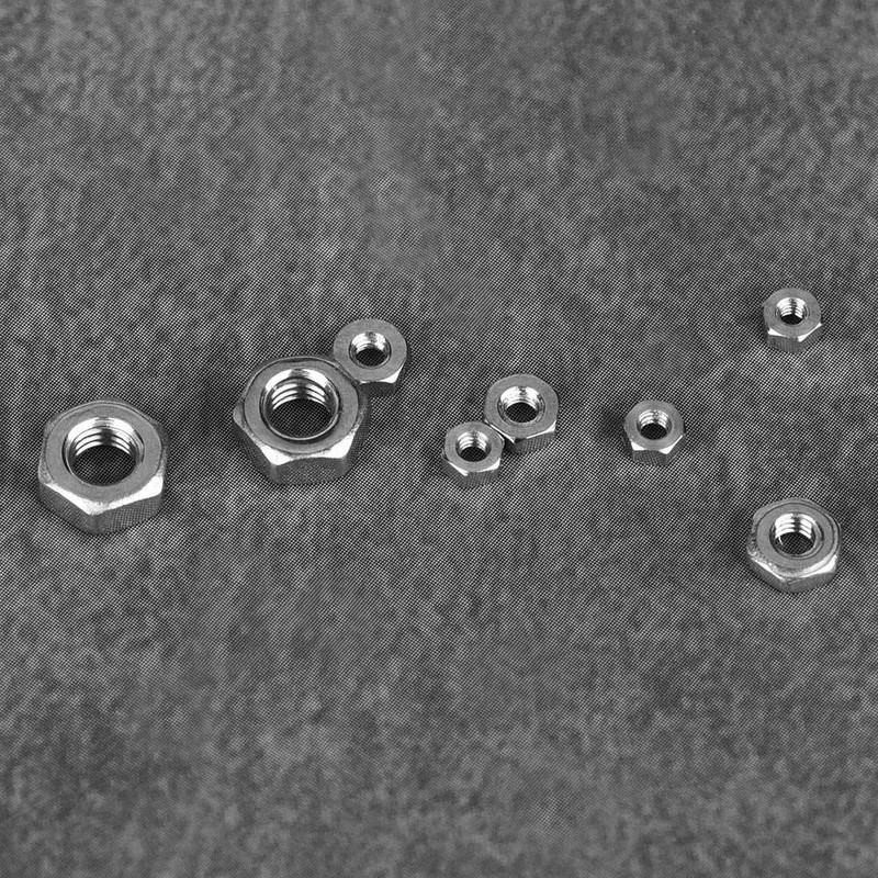 Hilitand 140 Pcs Hex Nuts M1/M1.2/M1.4/M1.6/M2/M2.5/M3 Stainless Steel Nut Small