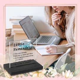 Inspirational Desk Accessories for Women, Men, Positive Office Desk Decor, Reminder Sign, Cute Motivational Desk Accessory Gift for Woman Coworker Employees Friend Decorative Signs ZBB21